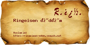Ringeisen Ádám névjegykártya